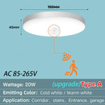 plafonnier led rond blanc moderne capteur mouvement salon couloir cuisine maison