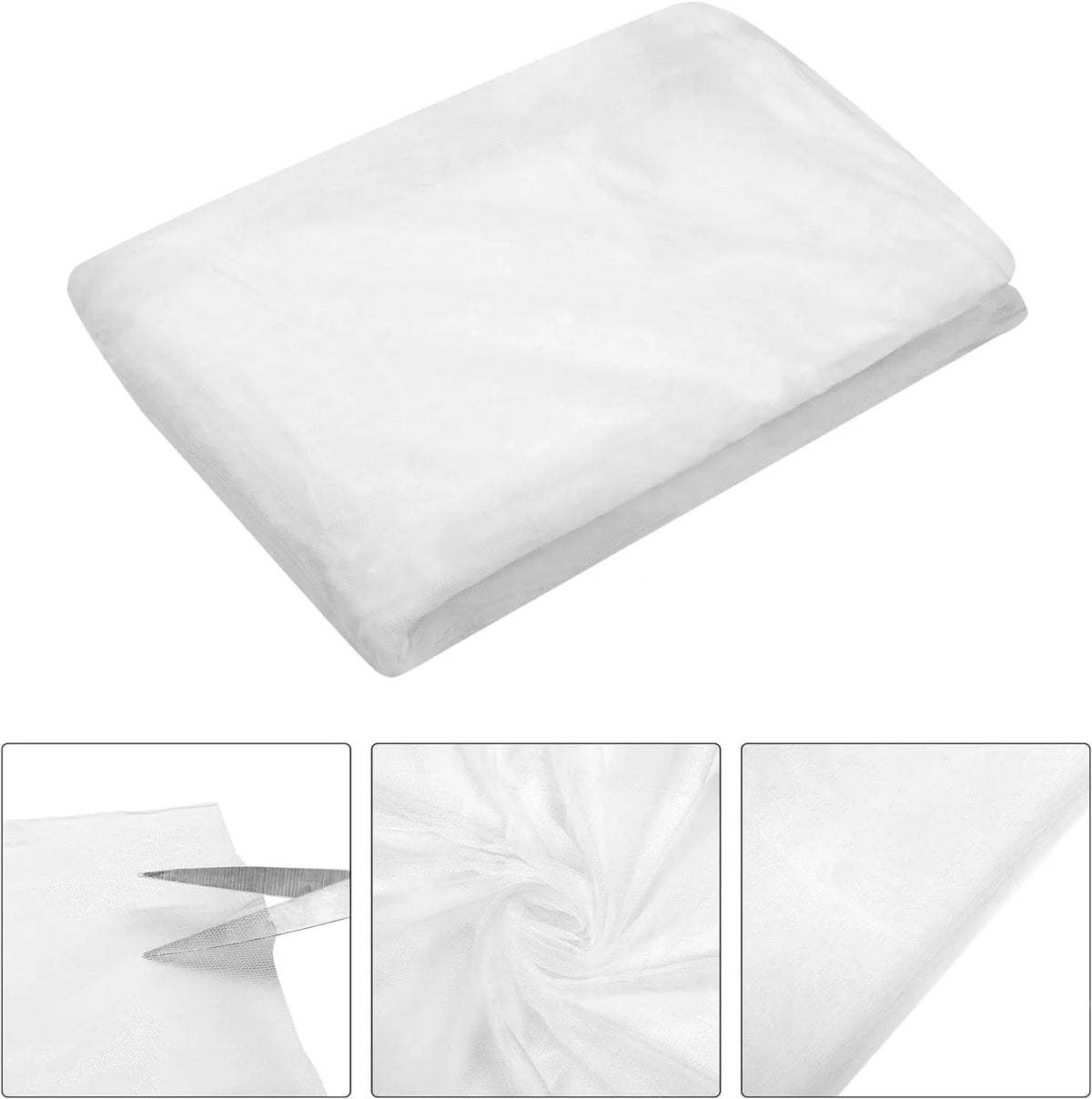 filet anti insectes noir blanc quadratique plié extérieur camping patio gazebo king size mosquito