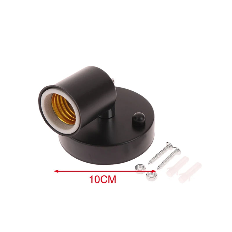 support lampe moderne minimaliste noir blanc doré métallique brillant opacité vis écrous 10cm