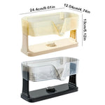 rangement éponges brosses vaisselle ventouse transparent moderne éponge poreuse acier inoxydable multiple usage beigeclair