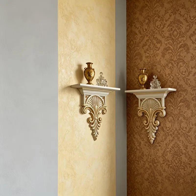 étagère murale décorative florale classique baroque multiprise respectueux environnement salle bain