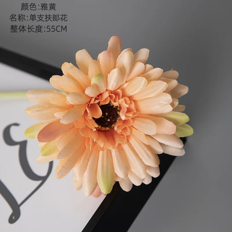 décoration intérieure branchettes gerbera soie rose blanche rouge modernes 55cm fête anniversaire maison