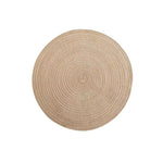 napperon rond lin tissé motif spirale rustique dessous verre anti brûlure table