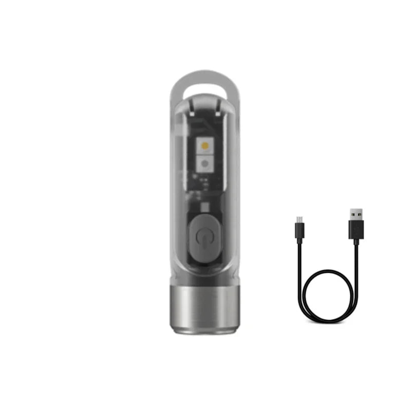 lampe torche rechargeable led uv intense extérieure 300 lumens moderne compact noire verte bleue