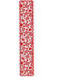 table runner rouge blanc coeurs transparents décoration valentin romantique table longue transparente motifs ajourés