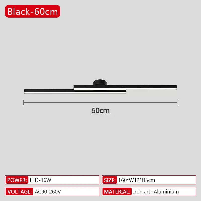 lampe murale moderne led noir or minimaliste surface