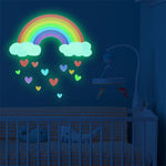 Stickers fluorescents en forme de nuage et cœur brillant dans le noir