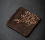 serviettes table imprimées florales marron vert bleu respectueuses environnement traditionnelles