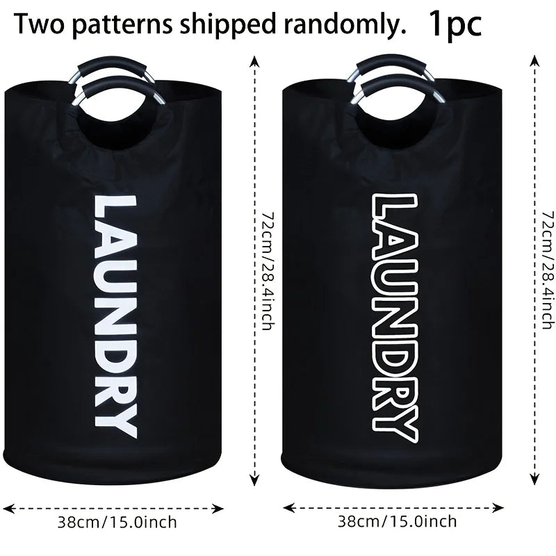 sac linge noir pliable oxford moderne poignées métalliques durable rangement textile grande capacité