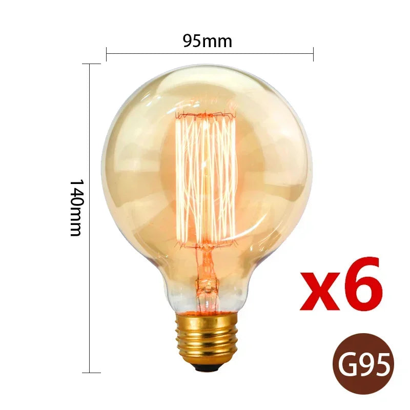 ampoule edison filamente spiral dorée vintage 360° lumens e27 transparente