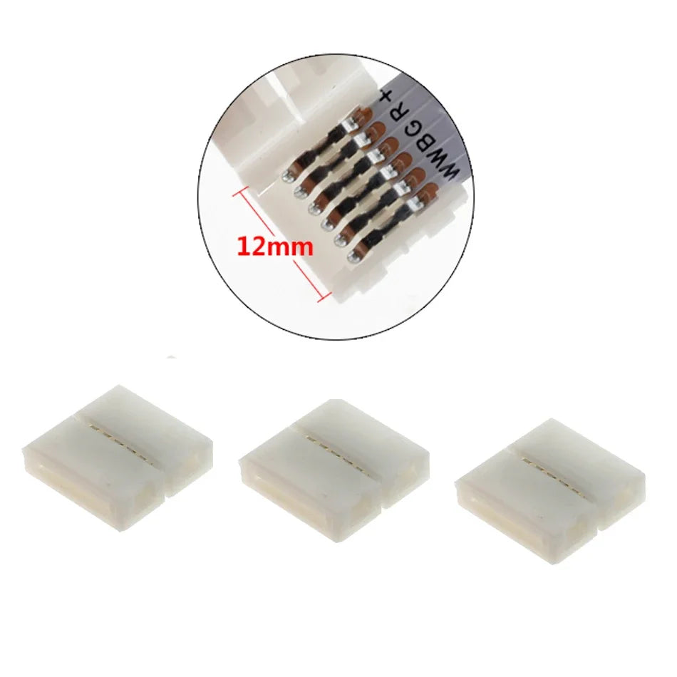 connecteurs électrique broches blancs moderne câbles 50cm RGBCCT LED sans soudure