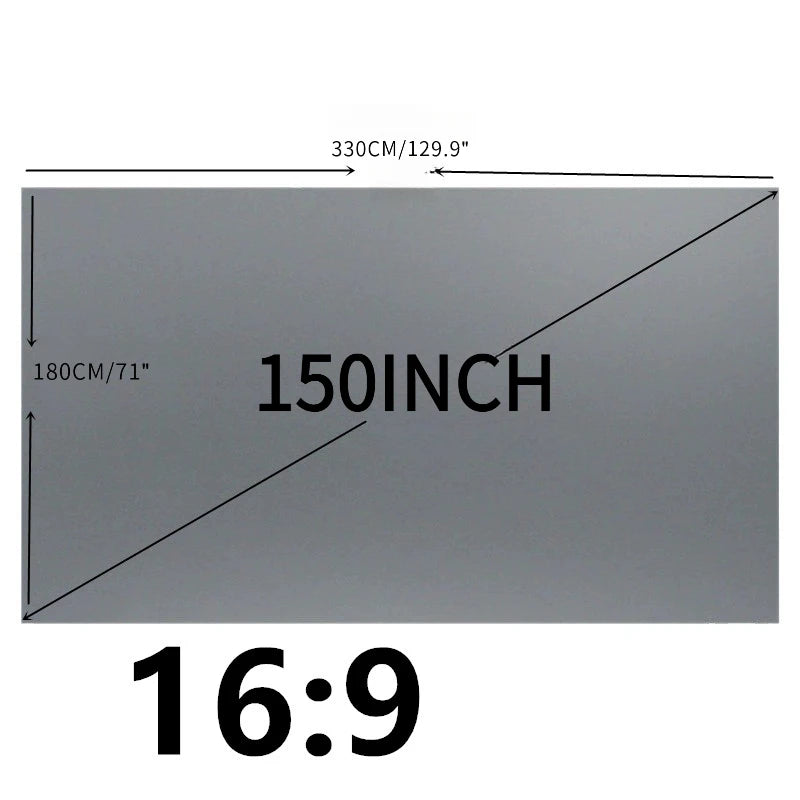 rideau projecteur gris moderne verre velcro portable hd 60 133 pouces