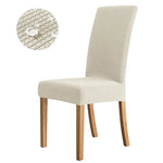 Housse chaise moderne gris foncé rayures horizontales élastique imperméable polyester
