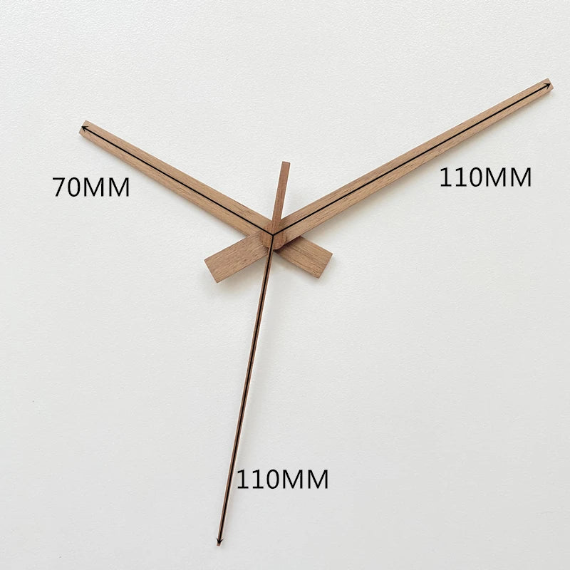 horloge murale aiguille bois moderne marron clair minimaliste quartz remplacement aiguilles montre