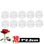 support fleurs transparent moderne adhésif plateforme arrangement floraux fixe vase petits points