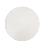 Miroir rond blanc simple et élégant sur fond blanc.
