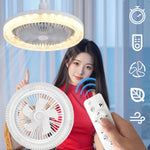 ventilateur led blanc moderne 5lumières télécommande 3vitesses minimaliste