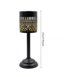lumière solaire décorative moderne noire dorée ajourée extérieure jardin patio chemin