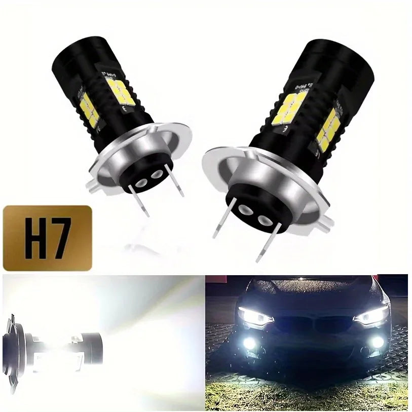 ampoules led h7 pièces lumière blanche 6000k diodes smd 2835 modernes technologiques