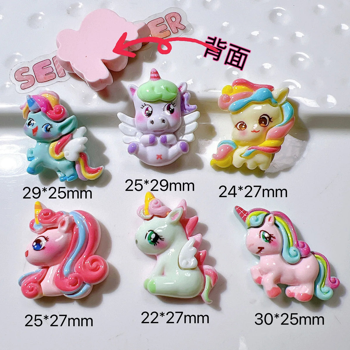 figurines licorne animaux dessin animé colorées résine kawaii scrapbooking bricolage décoration artisanat mignon cartoony