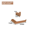 ensemble accessoires salle bain mural or rose acier inoxydable porte serviette savon brosse