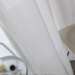 rideau tulle blanc rayures verticales translucide moderne fenetre 100cm 150cm 200cm 250cm 300cm 400cm
