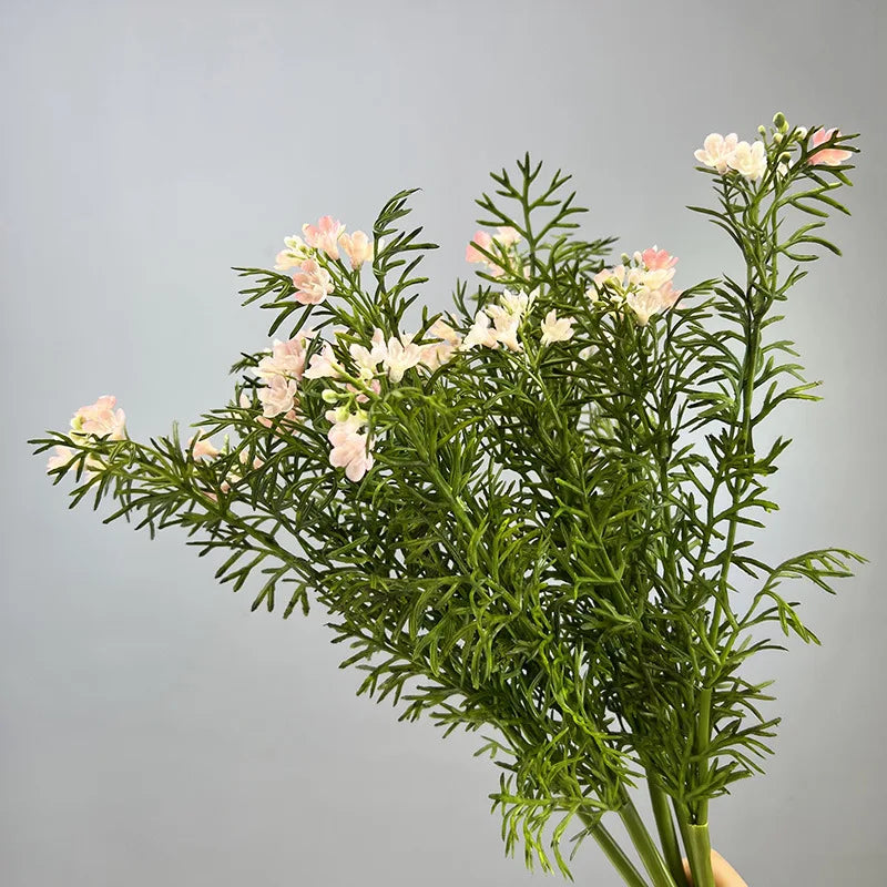 bouquet fleurs artificielles decoration maison mariage anniversaire vert jaune blanc bleu rose