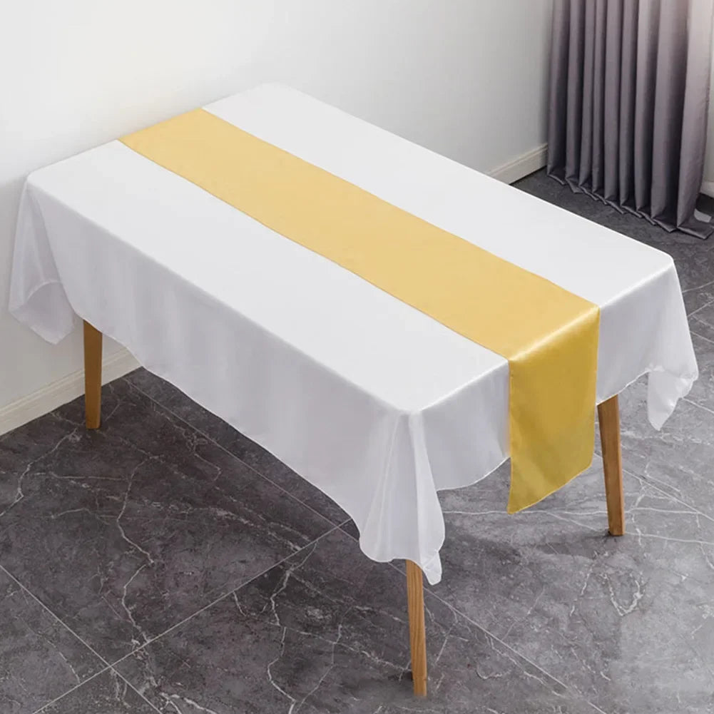 table chemin rouge bleu roi jaune doré gris moderne uni opaquement