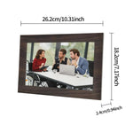 cadre photo numérique wifi écran tactile hd imitation bois moderne 32go photos variées famille
