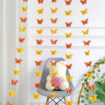 guirlande papillons 3d multicolore décoration anniversaire mariage baptême fêtes années