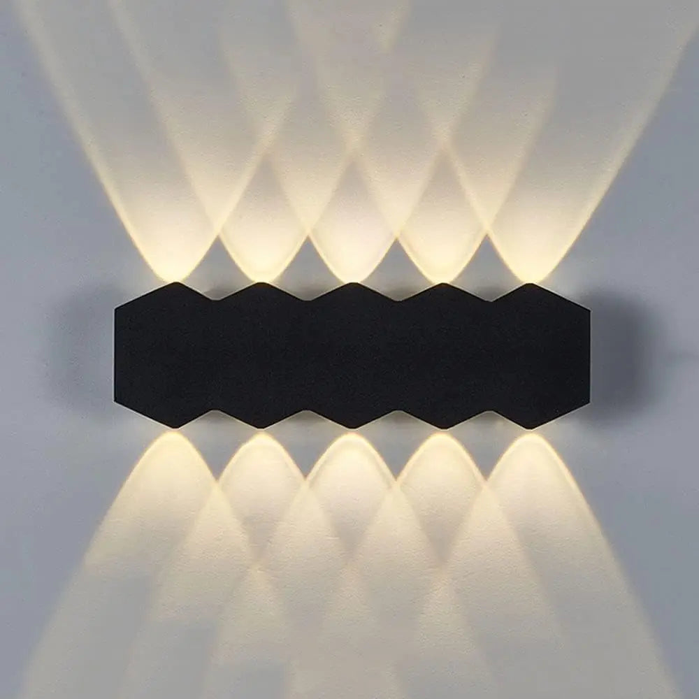 applique murale led noir contemporaine ip65 adhésive 110 240v 249 2000lm
