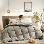 couette blanche moderne polyestère doublée soie cashmere 150x200cm 180x220cm 200x230cm