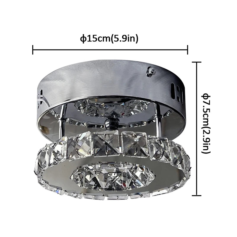 lampe étoile cristal led moderne transparent noire blanche