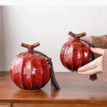 pots thé céramique rouge bleu marbré artisanal poignée branche petite grande