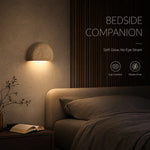 lampe murale moderne pierre naturelle beige clair minimaliste fixée mur led 3000k chambre coucher