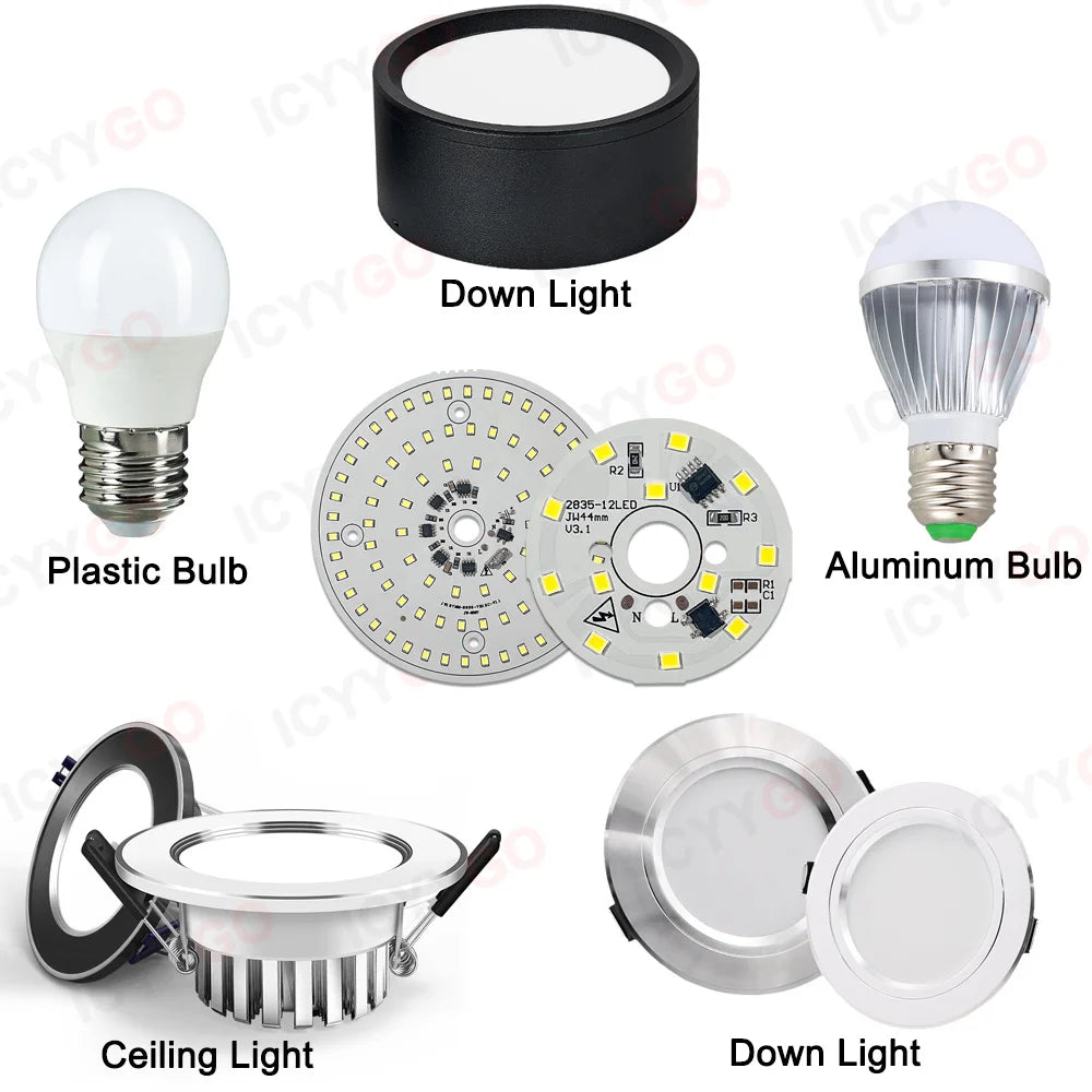 plaque led 100w 80w blanc moderne 198mm 160mm sans pilote smd2835 aluminium
