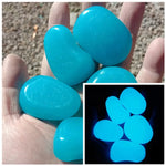 pierres décoratives luminescentes modernes multicolores vert bleu jaune opaques jardin