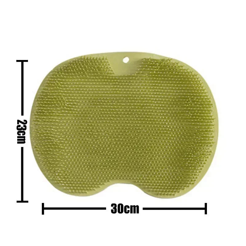 tapis bain antidérapant brosse massage dos exfoliation pieds ventouses couleurs multiples