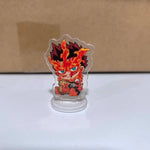 porte clés figurines acryliques transparentes personnages animés cartoon support rond my hero academia