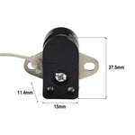 lampe table noire moderne prise électrique vis fixation cordon blanc