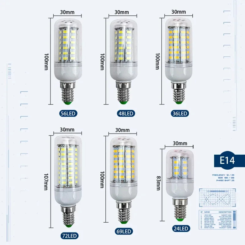 ampoule led maïs blanc moderne lustre maison décoration intérieur vis e27 e14 économe