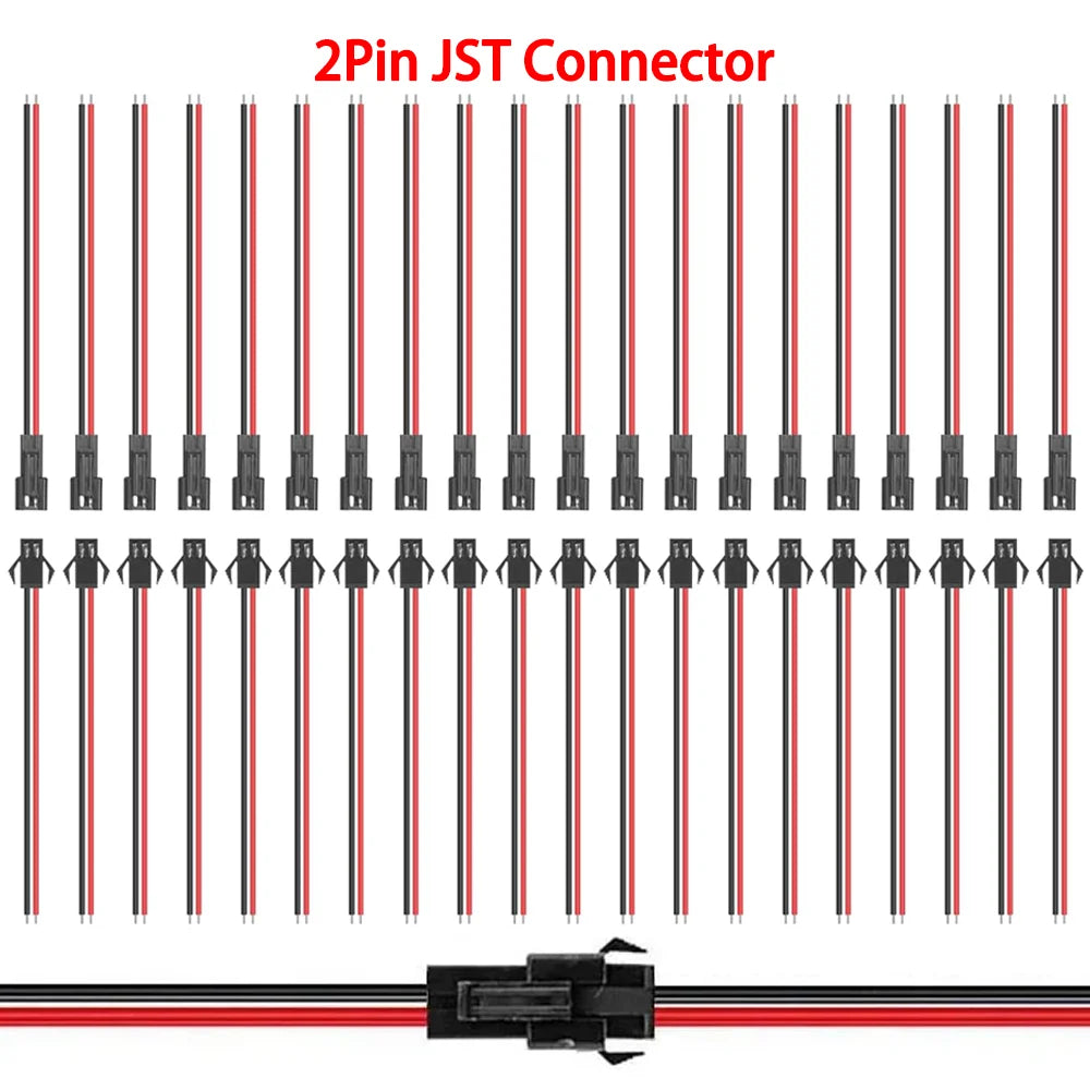 connecteur led jst broches noir câbles multicolores plat certification