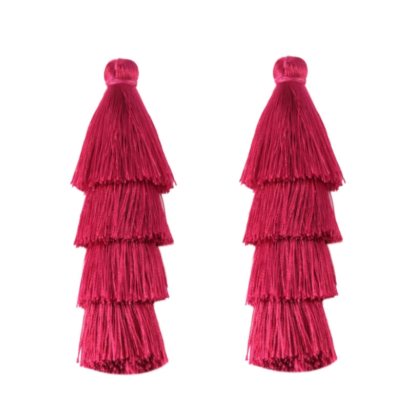 pompons franges polyester violet vert bleu rose boho chic décor maison rideau vêtement