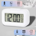 réveil digital horloge table led moderne calendrier alarme multifonction blanc vert bleu rose