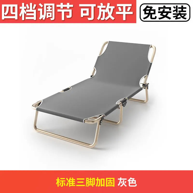 lit pliant gris moderne coussin tête poignées oxford cloth pliable autonomeextérieur camping sieste