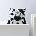 taies d'oreiller jacquard imprimées motif tacheté moderne 100% polyester non toxique noir blanc marronclair