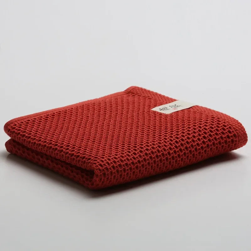 serviette coton rouge moderne absorbante rapide 33x72cm lavage main qualité adulte toilette