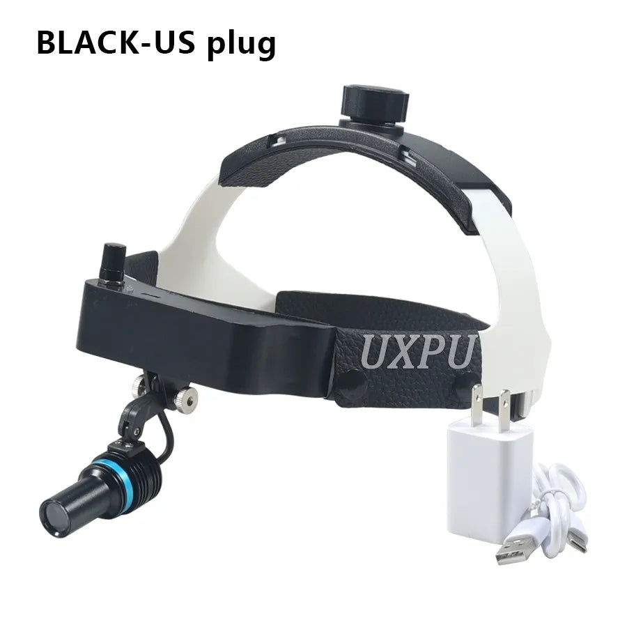 lampe frontale noire blanche ceinture ajustable haute luminosité antidérapante moderne fonctionnelle