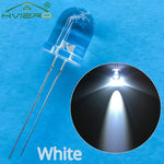 diodes led mixte bleu vert rouge jaune blanc orange rose 10mm rond transparent 50pcs