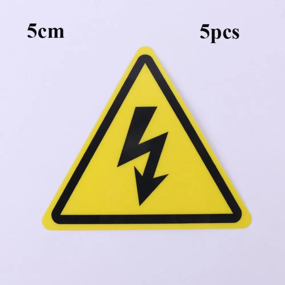 autocollants signalisation électrique jaune noir triangle hazard opacité graphique adhésif sécurité imperméable pvc